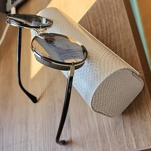 Jimmy Choo Round Sunglasses - Gold Havana / Dark Grey Shaded